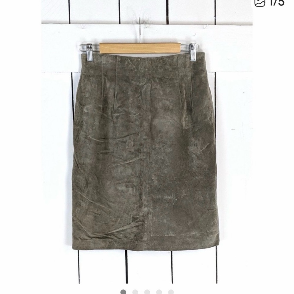 Chic Tan  Suede Pencil Skirt